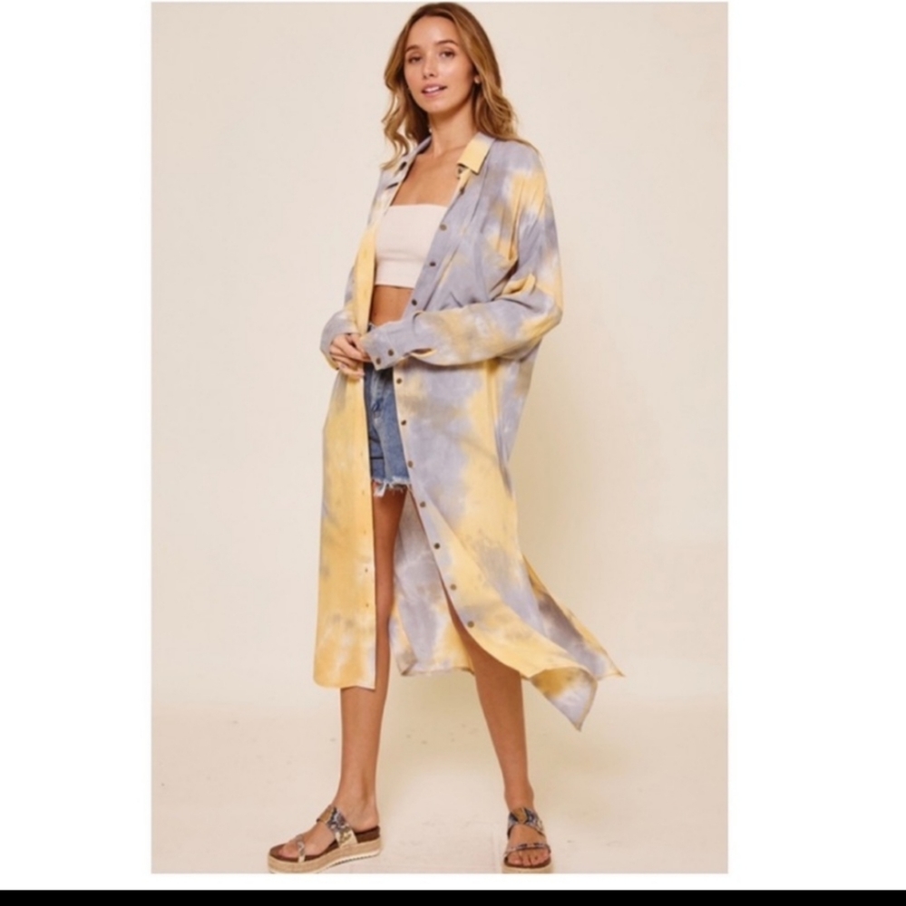 New long tie dye shacket/ dress - Picture 6 of 13